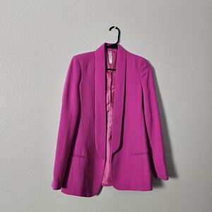Mural Pink Blazer Modern Tailored Suit Jacket Sz XS